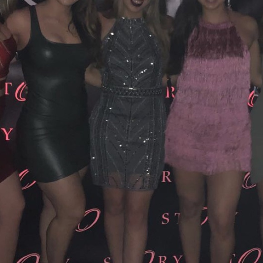 Gray Mini Dress - Picture 3 of 3
